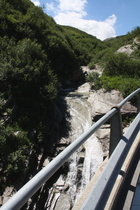 der Maseggbach, Blick flussaufwärts in das tief eingeschnitten Flussbett