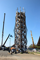 der im Bau befindliche Harzturm in Torfhaus