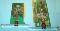 ISDN-Karten: links PCI, rechts Legacy-ISA