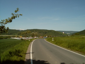 Anstieg Richtng Brökeln, Blick zurück auf Bodenwerder