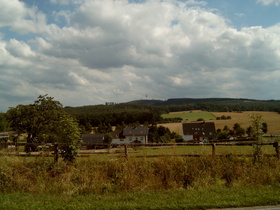 Blick über Falkenhagen auf den Köterberg