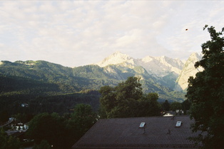 Morgenstimmung im Quartier, Blick auf den Wank