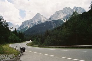 Fernpass, Nordrampe, Blick auf Sonnenspitze, Schartenkopf, Wamperter Schrofen und Marienbergspitzen