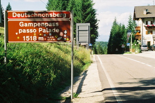 Gampenpass, Passhöhe, Blick nach Norden