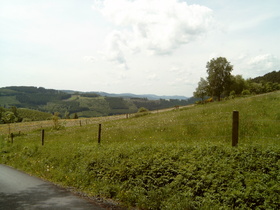 Astenbergstraße oberhalb Westfeld, Steilstück