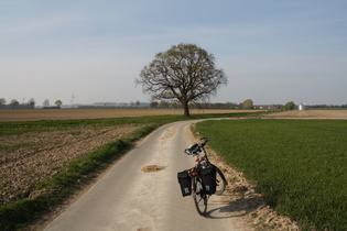 auf der "Ortsumgehung Langreder", Stemmer Berg im Hintergrund