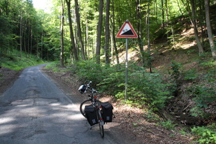 Jägerallee, Beginn der steilsten Passagen