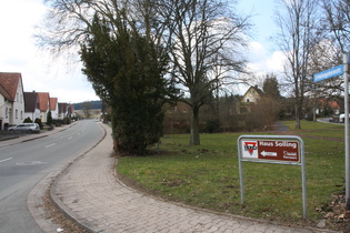 Erholungsheimstraße, unteres Ende in Dassel