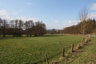 Rumohrtal, unterer Bereich kurz vor Holzminden, Blick nach Norden Richtung Holzminden