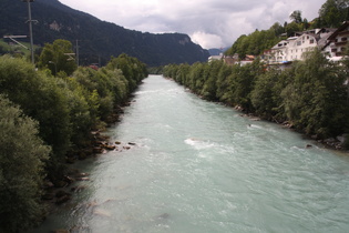 der Vorderrhein in Ilanz, Blick flussaufwärts