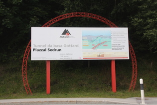 Hinweis auf das längste Loch durch die Alpen, Zwischenangriff Sedrun