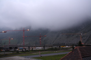 verregnete Abendstimmung im Quartier