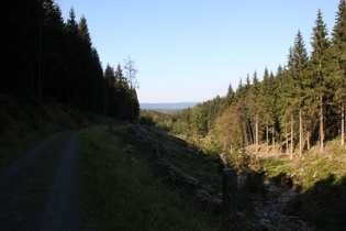 die Große Oker etwas weiter unten — und die Schatten wurden länger