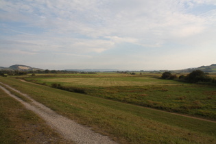 Leinepolder Salzderhelden, Blick nach Süden über die Polderflächen