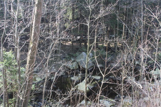 Eisreste unter einer tropfenden Wasserleitung im Okertal