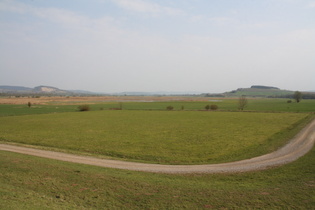 Blick über den Leinepolder Salzderhelden nach Süden