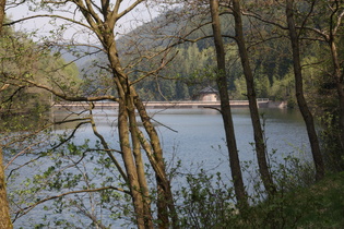 Ohratalsperre, Silbergrund-Vorstausee mit Staudamm