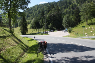 Ettaler Sattel, Blick nach Süden