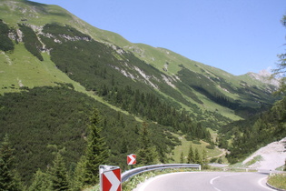 im Bereich der Waldgrenze, Blick Straße abwärts