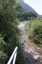 Mündung der Talfer in die Eisack in Bozen