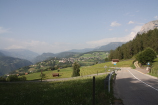 Nigerpass, Nordwestrampe, Blick auf Völs am Schlern