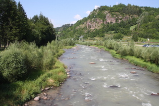 der Avisio, Blick flussabwärts nach Westen