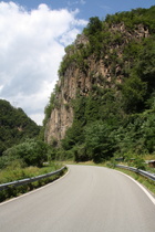 die alte Sarntalstraße oberhalb des Tunnels