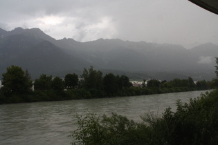 nach dem Gewitter immer noch Regen im Inntal