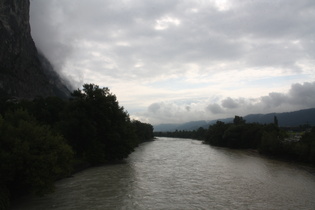 der Inn bei Zirl, Blick flussabwärts