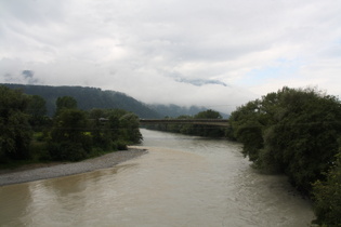 der Inn bei Zirl, Blick flussafwärts