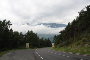 im Steilstück zwischen Zirl und Zirler Berg, Blick bergab