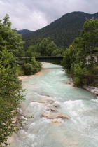 die Isar in Scharnitz, Blick flussaufwärts