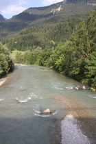 die Loisach, Blick flussabwärts