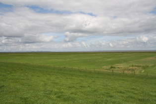 auf dem Deich zwischen Dangast und Vareler Schleuse, Blick nach Norden