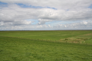 auf dem Deich zwischen Dangast und Vareler Schleuse, Blick nach Norden