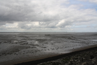 Blick vom Strandbad Sehestadt auf das Seefelder Watt