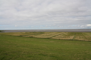 Deich bei Burhaversiel, Blick nach Norden Richtung Nordsee