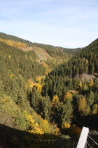 Blick von der Hauptstaumauer ins Okertal