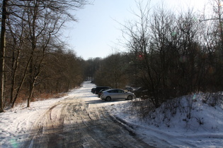 Nienstedter Pass, Parkplatz auf der Passhöhe