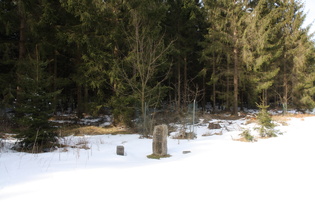 Stein in der Nähe der Großen Blöße