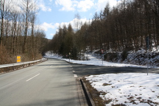 Abzweig von der Rumohrtalstraße nach Hohe Eiche