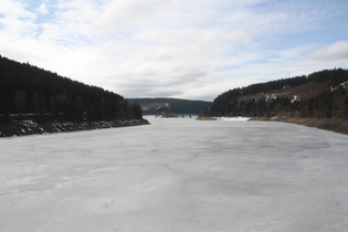 Okerstausee, Blick von der Hauptstaumauer aus