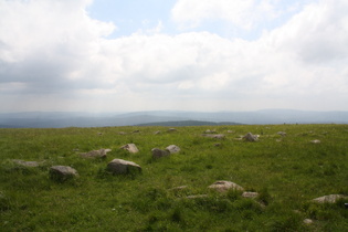 Blick vom Brockengipfel nach Südwesten