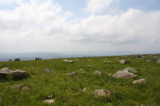 Blick vom Brockengipfel über Torfhaus nach Westen