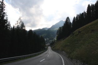 Westrampe, unterer Bereich mit Blick auf Davos-Dorf