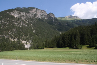 unterer Bereich der Nordrampe zum Julierpass, Blick nach Osten