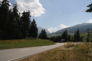 unterer Bereich der Nordrampe zum Julierpass, Blick nach Westen