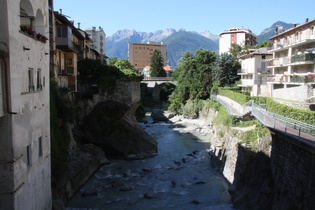 die Mera in Chiavenna, Blick flussabwärts