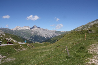 Splügenpass, Passhöhe, Blick nach Norden