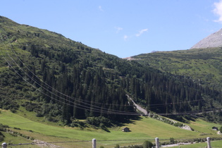 Zoom auf die Kehren im untersten Teil der Nordrampe des San-Bernardino-Passes